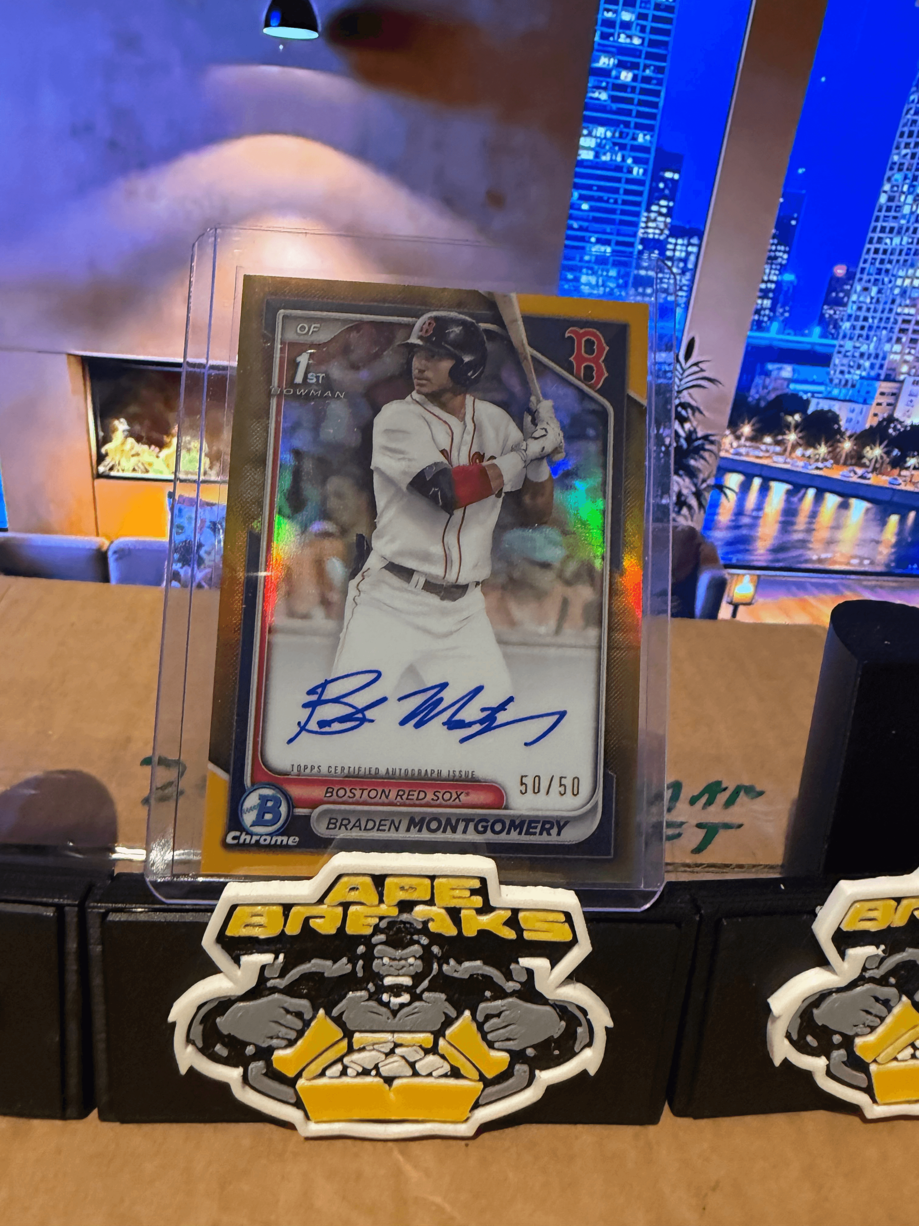 2024 Bowman Chrome Braden Montgomery 50/50 1st true gold auto