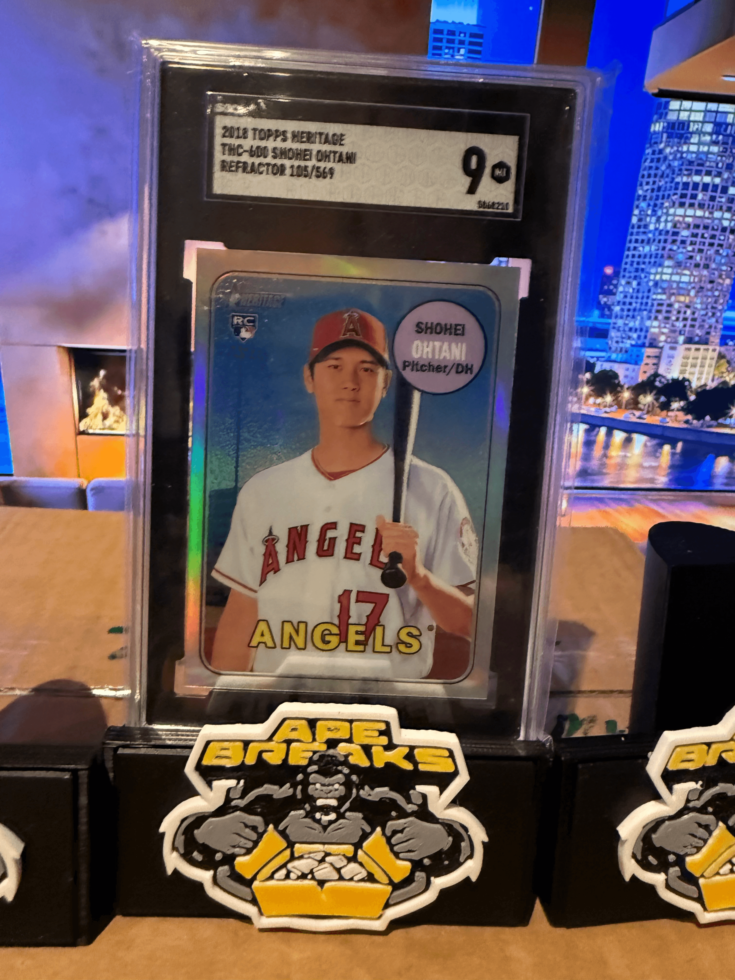 2018 Topps Heritage Shohei Ohtani rookie 105/569 SGC 9